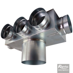 Regulus Distribuční box rozdělovací rohový (1+3+1)x75/125