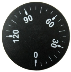 Regulus Knoflík čočkový černý, 0-120 stupňů 1404