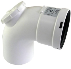 Regulus Koleno 90° průměr 80 PP, s kontrolním otvorem  12755