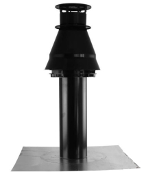 Regulus Komínek 1x 80 PP průchod otvorem průměr 125 mm, s krycí deskou na komín  11259