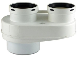 Regulus Rozdělovač průměr 80 s manžetou, připojení 60/100 PP  12111