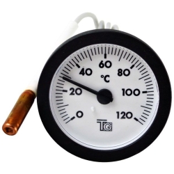 Regulus Teploměr 0-120°C, kapilára 0,5 m, d=57,5 mm, černý 14702