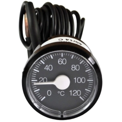 Regulus Teploměr 0-120°C, kapilára 1 m, d=42 mm, černý