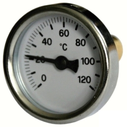 Regulus Teploměr 0-120°C s jímkou (l= 30, 3/8“), zadní, d=40 mm  10472