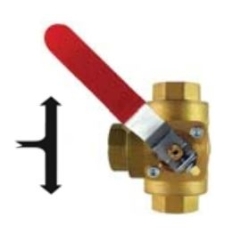 Regulus Ventil kulový třícestný VZK M 325 L 3/4F - ruční ovládání, vrtání do L