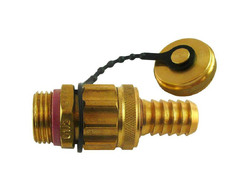 Regulus Vypouštěcí ventil bez páčky s víčkem, 16 bar 1/2" M - 15609